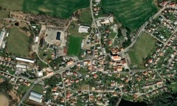Perkmistrovský dům – letecký pohled
