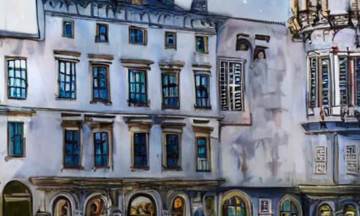 Petrášův palác – noc