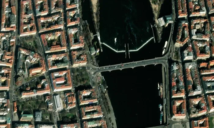 Petržílkovský mlýn – letecký pohled