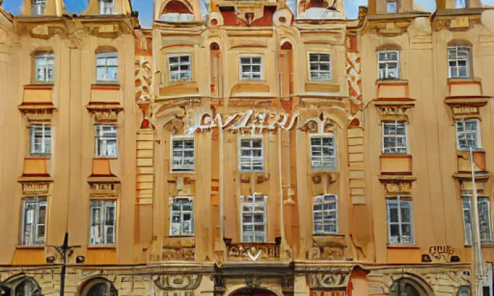 Piaristická kolej a gymnázium v Praze – akvarel