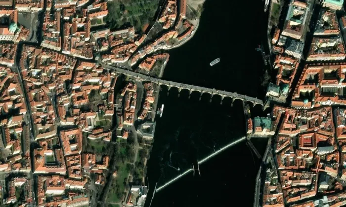 Pinkasův palác – letecký pohled