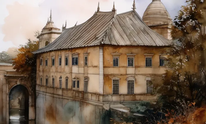 Pinkasův palác – akvarel