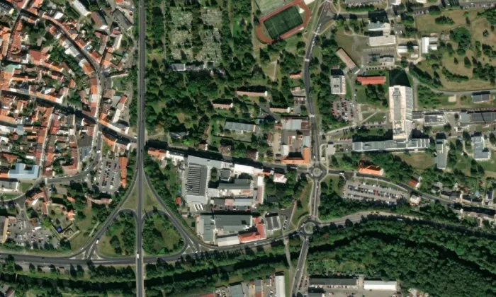 Pivovar Česká Lípa – letecký pohled