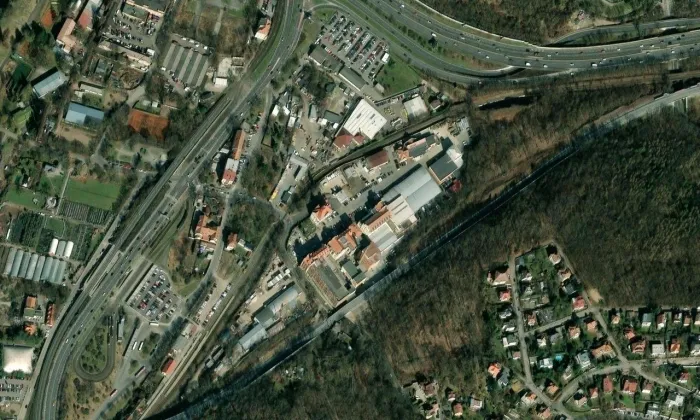 Pivovar Braník – letecký pohled