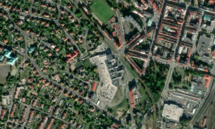 Pivovar Děčín – letecký pohled