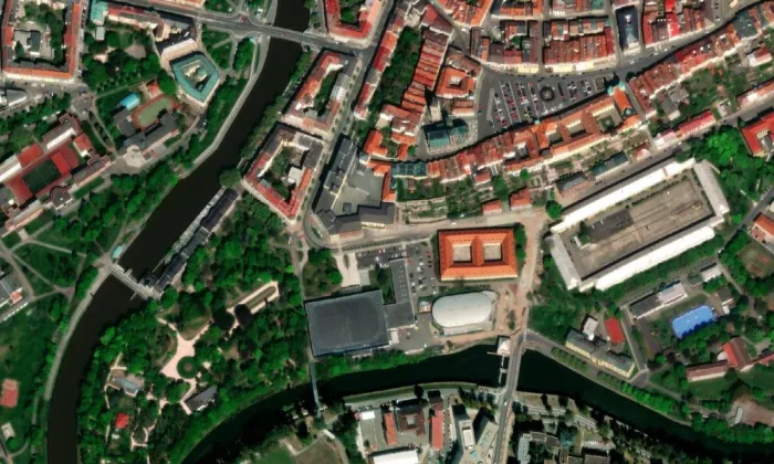 Pivovar Hradec Králové – letecký pohled
