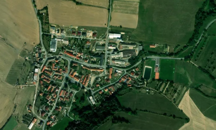 pivovar v Čechtíně – letecký pohled