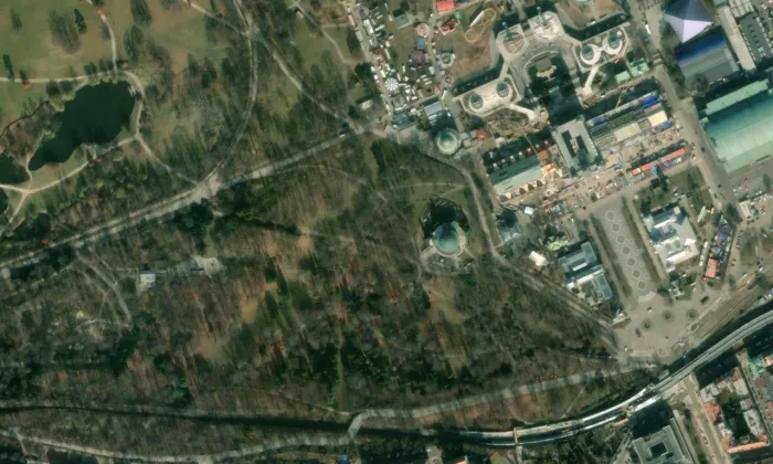 Planetárium Praha – letecký pohled