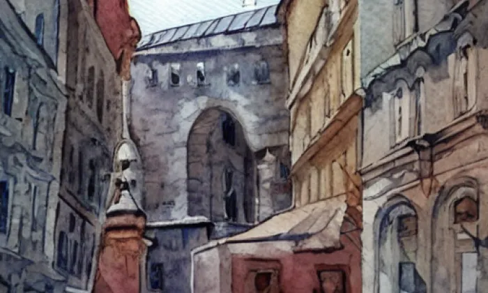Plaská – akvarel