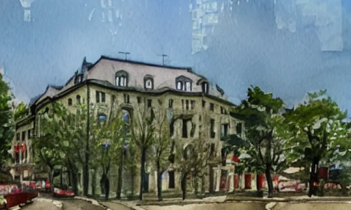 Pod Sylvánem – akvarel