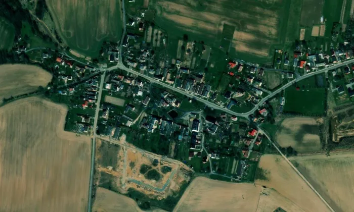 Podolí – letecký pohled