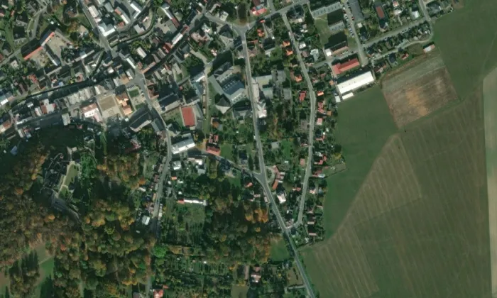 pomník Karla Ditterse z Dittersdorfu – letecký pohled