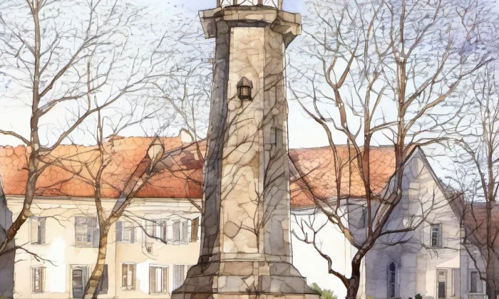 pomník Mistra Jana Husa v Kolíně – noc