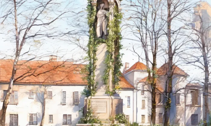 pomník Mistra Jana Husa v Kolíně – summer