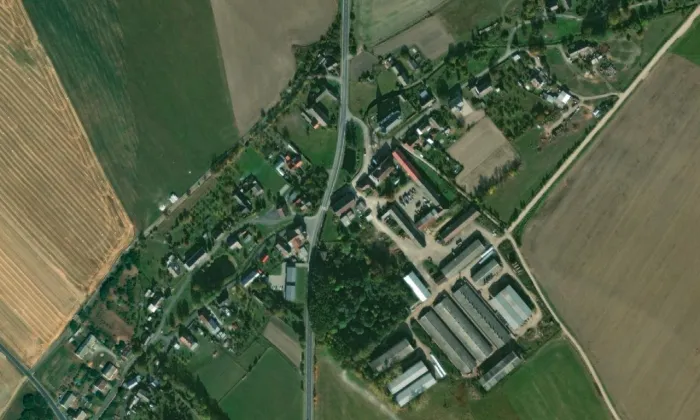 Pomník obětem 1. světové války (Bílý Potok) – letecký pohled
