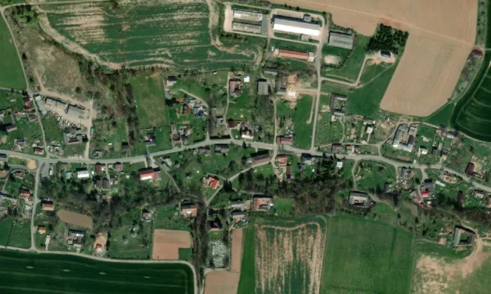 Pomník osvobození – letecký pohled