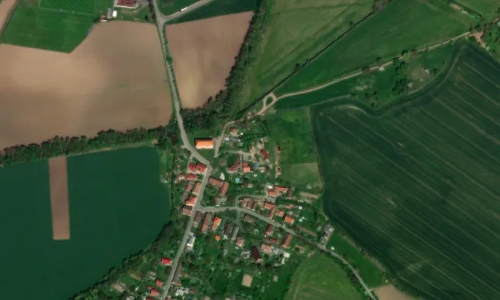 Pomník z války 1866 (Dohalice) – letecký pohled