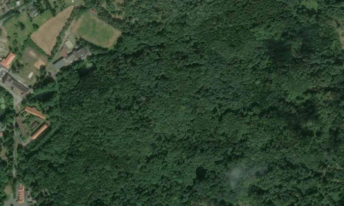 Potštejn – letecký pohled