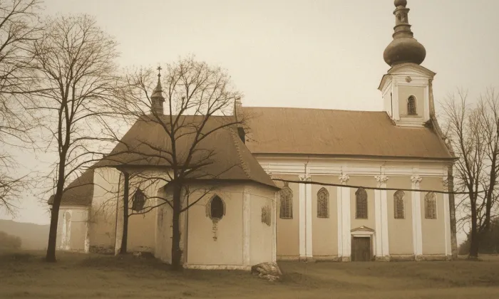 poutní kostel Panny Marie Sněžné s kaplí – historical