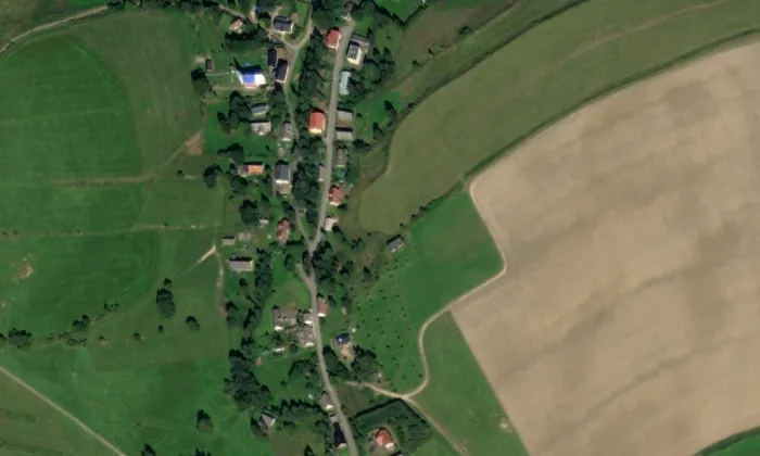 Pranýř (Zdoňov) – letecký pohled