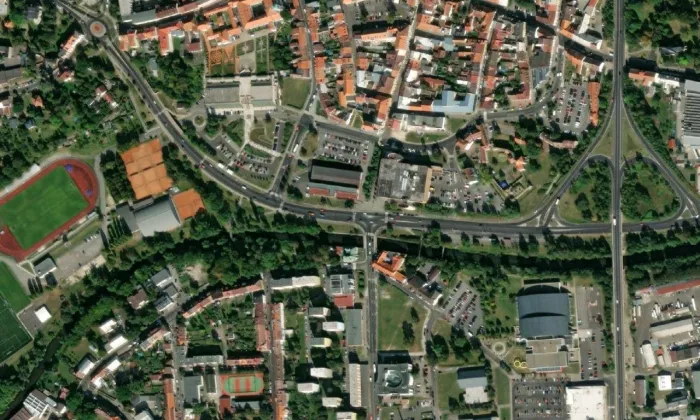 Proboštství Česká Lípa – letecký pohled