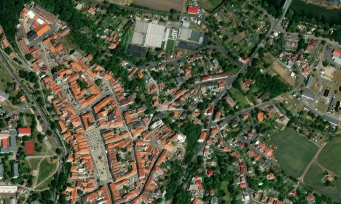 Prodejní stánek – letecký pohled