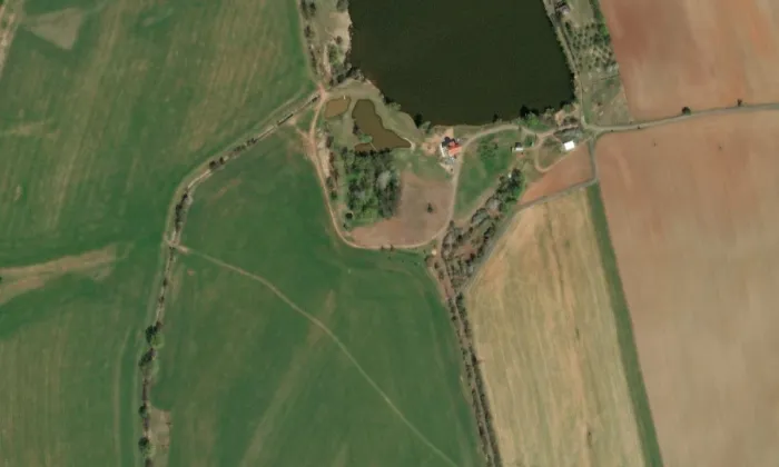 Prohořský hrádek – letecký pohled