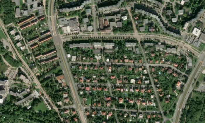 Růženy Svobodové 18 – letecký pohled
