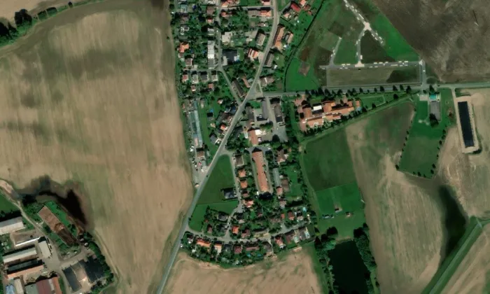 Ráby – letecký pohled