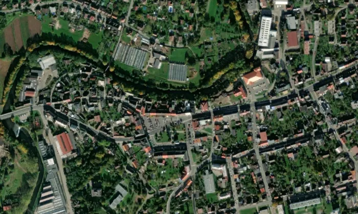Radnice (Česká Skalice) – letecký pohled
