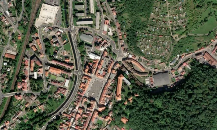 Radnice (Bílina) – letecký pohled