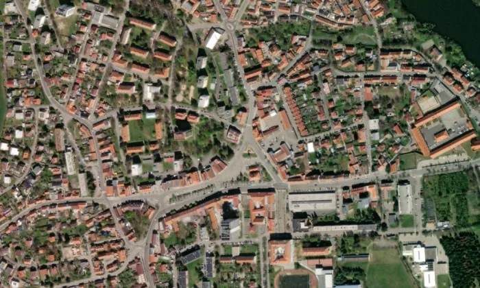 Radnice (Dobříš) – letecký pohled