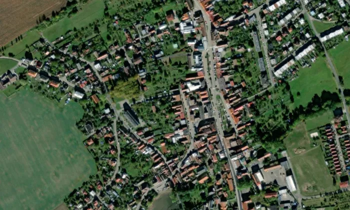Radnice (Golčův Jeníkov) – letecký pohled