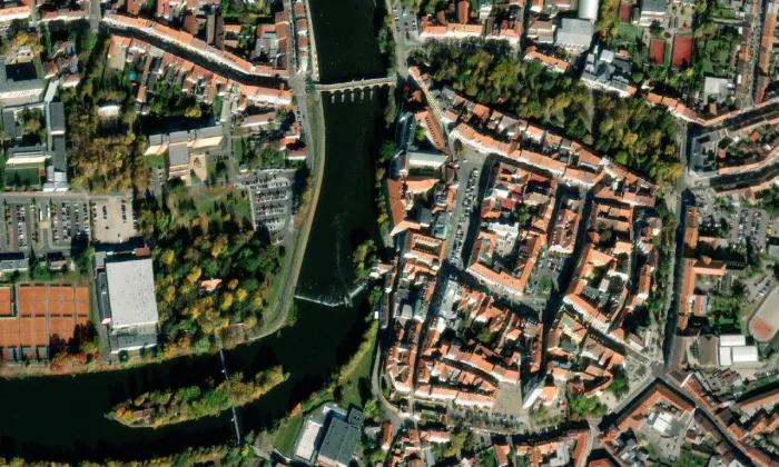 Radnice (Vnitřní Město) – letecký pohled