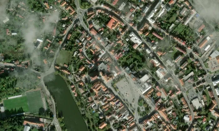 Radnice v Čáslavi – letecký pohled