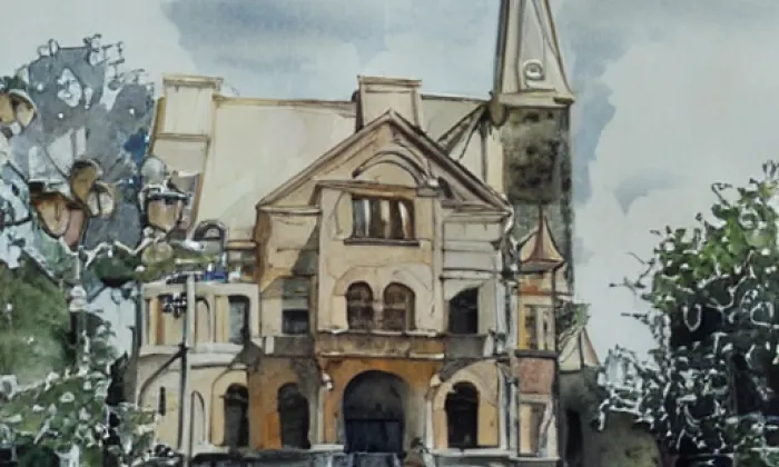 Radvanice (Ostrava) – akvarel