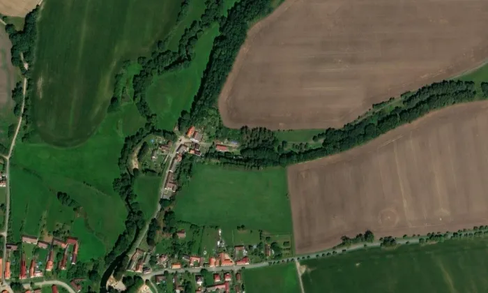 Rataje – letecký pohled