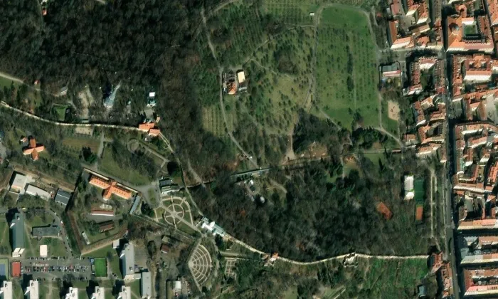 Restaurace Nebozízek – letecký pohled