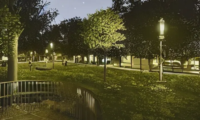 Restaurace U jezírka – noc