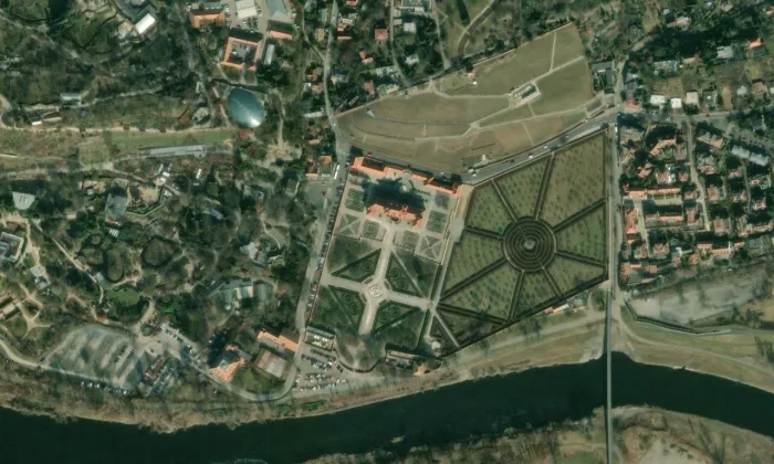 Restaurace U Lišků – letecký pohled