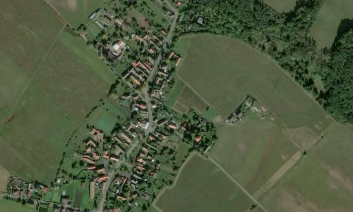Rezidence sedleckého kláštera – letecký pohled