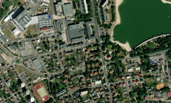 Riegrova 3 – letecký pohled