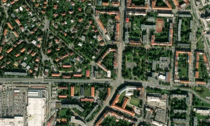 Rodinný dům Heřmana Konejla – letecký pohled