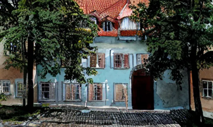 Rodný dům Mistra Jana Husa – akvarel