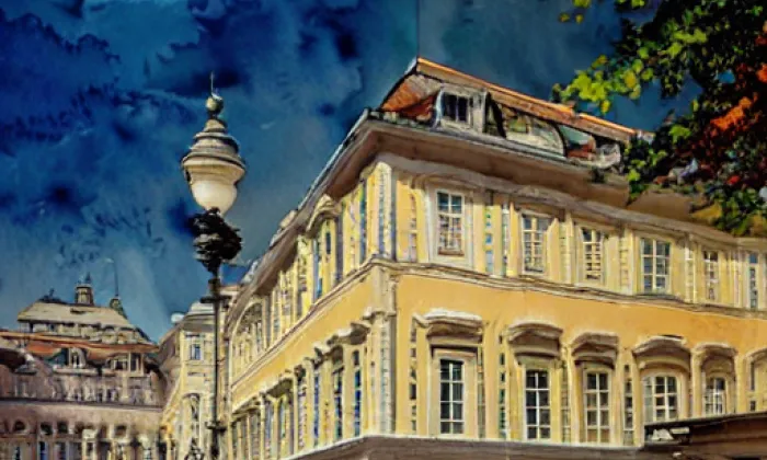 Rohanský palác – akvarel