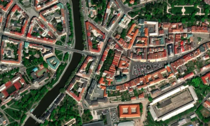 Rokitanského 4 – letecký pohled