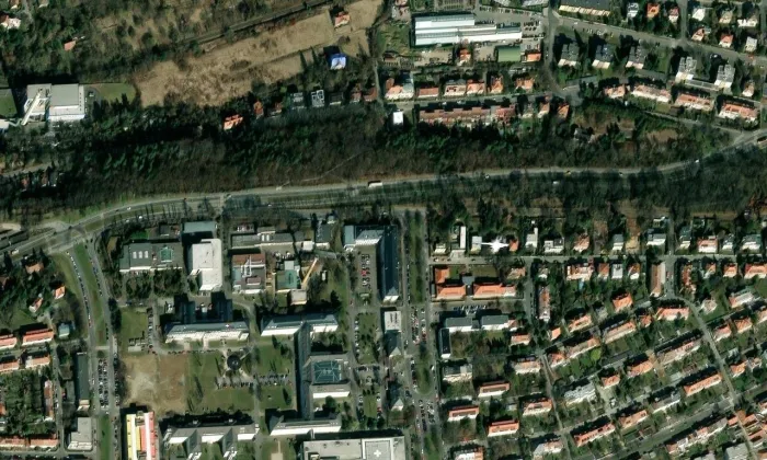 Rothmayerova vila – letecký pohled