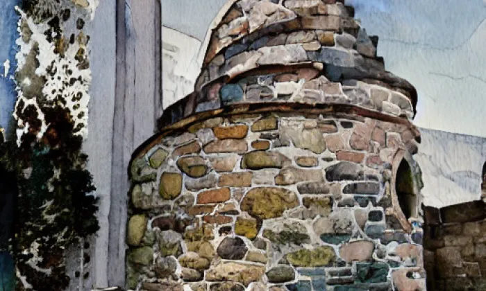 rotunda Nanebevzetí Panny Marie – akvarel