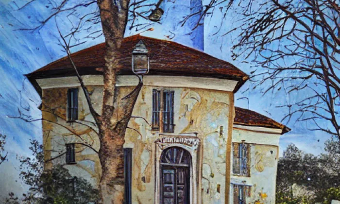 rotunda svatého Martina (Vyšehrad) – noc