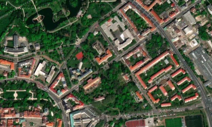 Rudolfinum (Hradec Králové) – letecký pohled